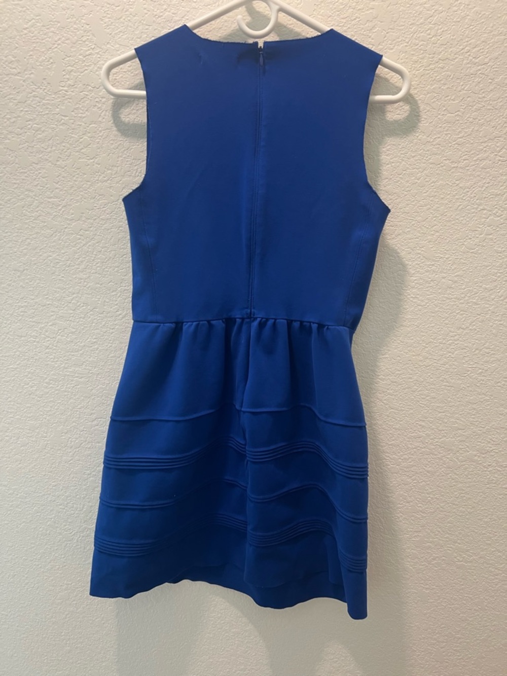 Madewell Royal Blue Peplum Fit & Flare Dress Medium - Picture 3 of 3
